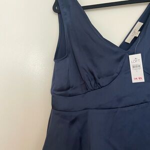 LOFT Deep Blue V-Neck Dress